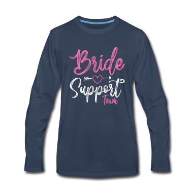 Hochzeit Langarmshirt - Braut Support Herz Team