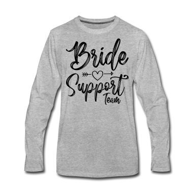 Hochzeit Langarmshirt - Braut Support Herz Team