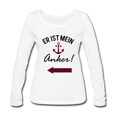 Hochzeit Langarmshirt - Valentinstag Liebe Anker