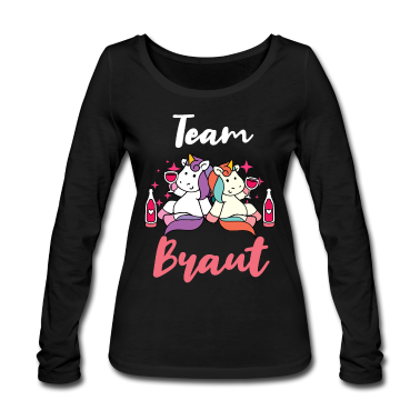 Hochzeit Langarmshirt - Team Braut JGA Party Junggesellinnen Einhorn