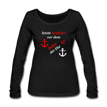 Hochzeit Langarmshirt - Hafen der Ehe letzte Ausfahrt