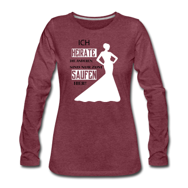 Hochzeit Langarmshirt - Polter T-Shirt für Frauen.