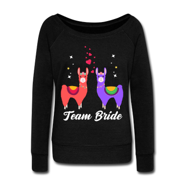 Hochzeit Langarmshirt - Team Bride Alpaka Verlobung Hochzeit Geschenk