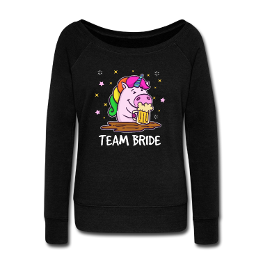 Hochzeit Pullover - Team Braut Junggesellinnenabschied Einhorn