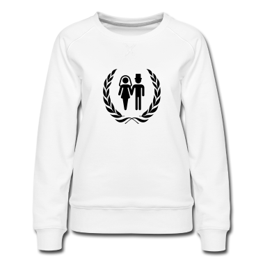 Hochzeit Pullover - Brautpaar im Lorbeerkranz