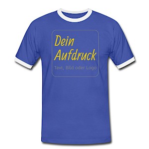 Männer Kontrast T-Shirt mit Text, Bild oder Logo bedrucken lassen