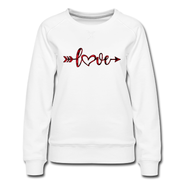 Hochzeit Pullover - Love-Herz-Schriftzug