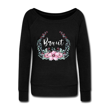 Hochzeit Pullover - Heiraten Outfit Braut Blumenkranz