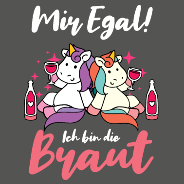 Motiv Ich bin die Braut JGA Party Junggesellen Einhorn