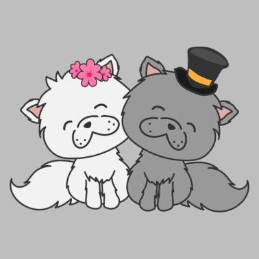 Motiv Fröhliche Katzen Braut und Bräutigam Hochzeit