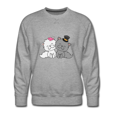 Hochzeit Pullover - Fröhliche Katzen Braut und Bräutigam Hochzeit