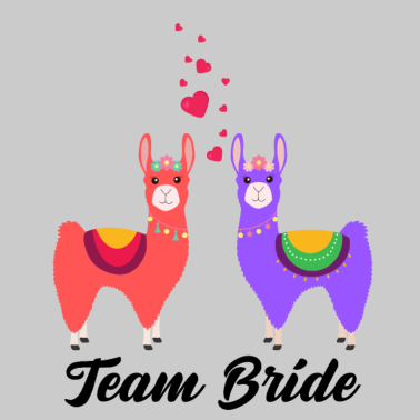 Motiv Team Braut Alpaka Verlobung Hochzeit Geschenk