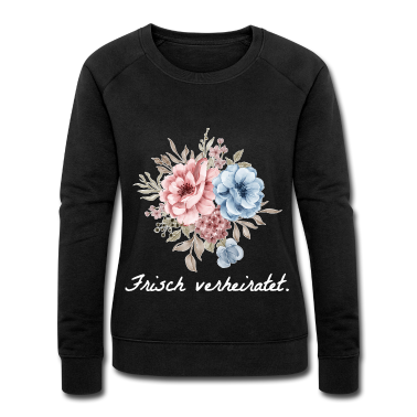 Hochzeit Pullover - Frisch verheiratet Brautstrauß Heirat Wedding