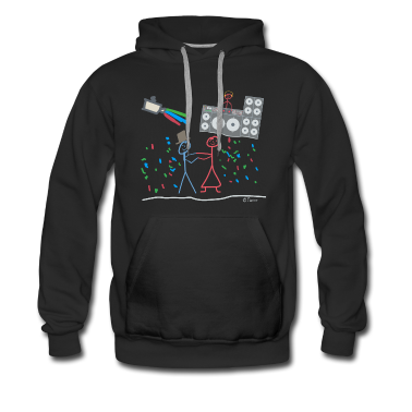 Hochzeit Hoodie - Hochzeitsfeier Dj Musik Strichmännchen Tanz Disco