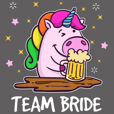 Motiv Team Braut Junggesellinnenabschied Einhorn