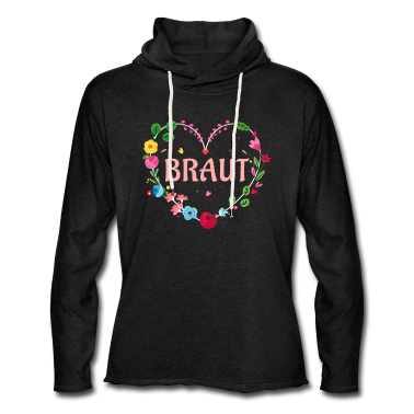 Hochzeit Hoodie - Braut Herz Blumen Hochzeit JGA