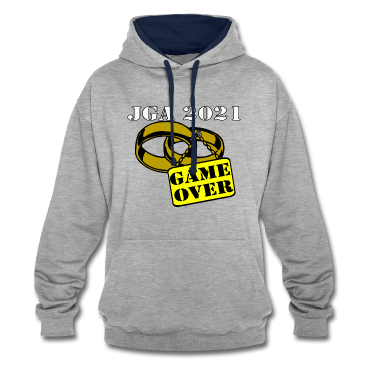 Hochzeit Hoodie - JGA 2021 Ehe Schild game over ...-
