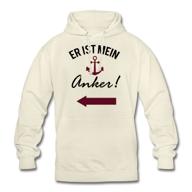 Hochzeit Hoodie - Valentinstag Liebe Anker