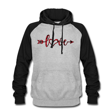 Hochzeit Hoodie - Love-Herz-Schriftzug