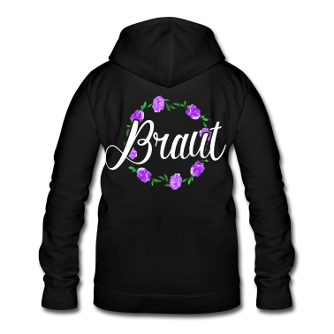Hochzeit Hoodie - Heiraten Outfit Braut Blumenkranz
