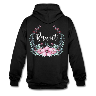 Hochzeit Hoodie - Heiraten Outfit Braut Blumenkranz