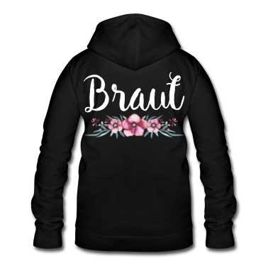 Hochzeit Hoodie - Heiraten Outfit Braut Blumenkranz