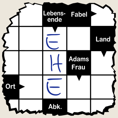 Motiv JGA - Ehe - Kreuzworträtsel .../+