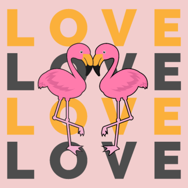 Motiv Flamingo In Love - Geschenkidee