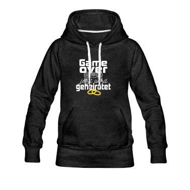 Hochzeit Hoodie - Junggesellenabschied Heirat Game Over Geschenkidee