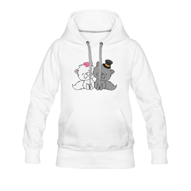 Hochzeit Hoodie - Fröhliche Katzen Braut und Bräutigam Hochzeit