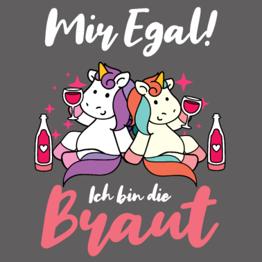 Motiv Ich bin die Braut JGA Party Junggesellen Einhorn
