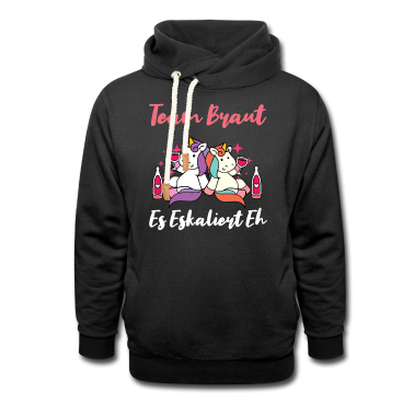 Hochzeit Hoodie - Team Braut JGA Party Junggesellinnen Einhorn
