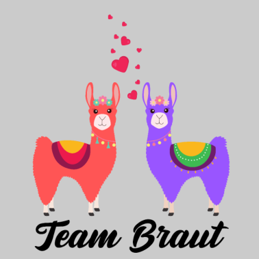 Motiv Team Braut Alpaka Verlobung Hochzeit Geschenk
