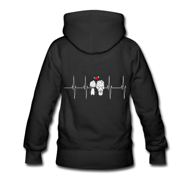 Hochzeit Hoodie - Brautpaar Herzschlag JGA und Polterabend Geschenk