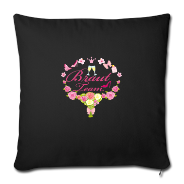 Hochzeit Kissenbezug - Braut Team - Blumenstrauß für die Hochzeitsfeier