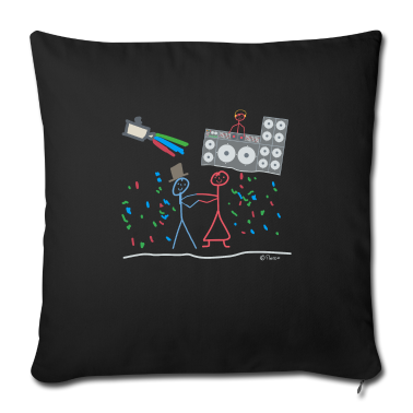 Hochzeit Kissenbezug - Hochzeitsfeier Dj Musik Strichmännchen Tanz Disco