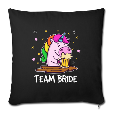 Hochzeit Kissenbezug - Team Braut Junggesellinnenabschied Einhorn