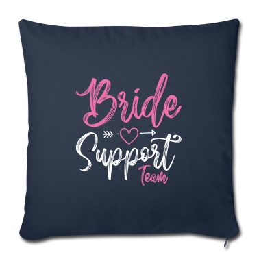 Hochzeit Kissenbezug - Braut Support Herz Team