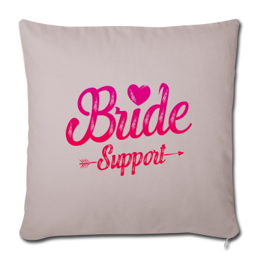 Hochzeit Kissenbezug - Braut Support Herz Team Junggesellinnen