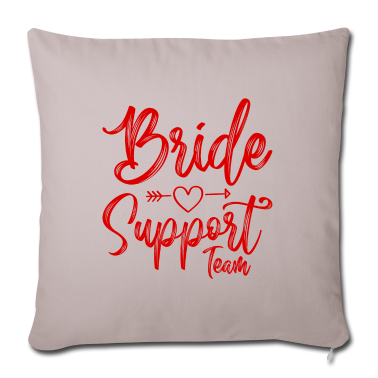 Hochzeit Kissenbezug - Braut Support Herz Team