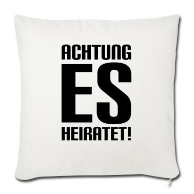 Hochzeit Kissenbezug - Achtung es heiratet!