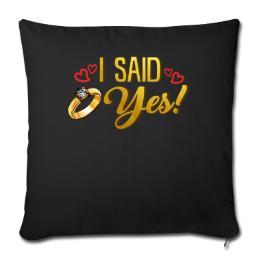Hochzeit Kissenbezug - Ich sagte ja - Verlobungsring