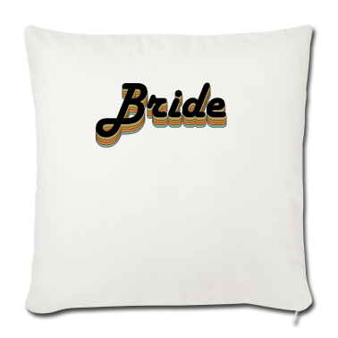 Hochzeit Kissenbezug - Braut Schriftzug retro
