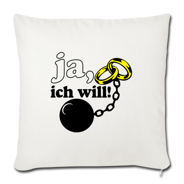 Hochzeit Kissenbezug - ja ich will .../+