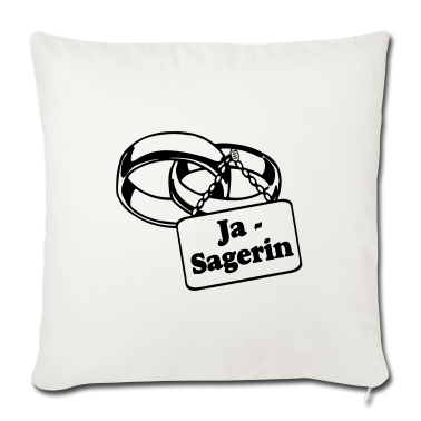 Hochzeit Kissenbezug - Ja Sagerin .../+