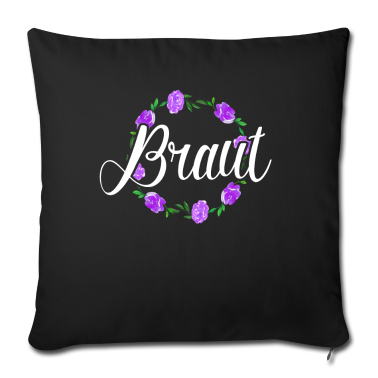 Hochzeit Kissenbezug - Heiraten Outfit Braut Blumenkranz