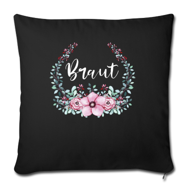Hochzeit Kissenbezug - Heiraten Outfit Braut Blumenkranz