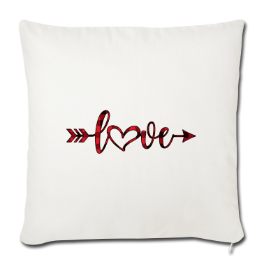 Hochzeit Kissenbezug - Love-Herz-Schriftzug