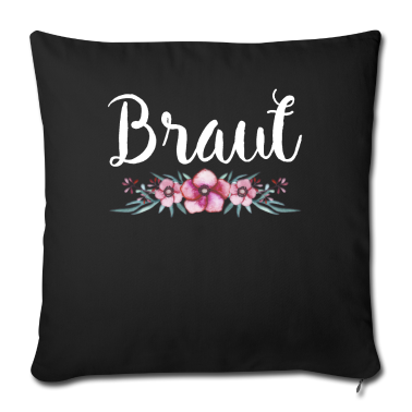 Hochzeit Kissenbezug - Heiraten Outfit Braut Blumenkranz
