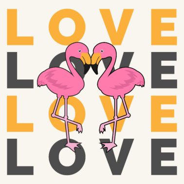 Motiv Flamingo In Love - Geschenkidee